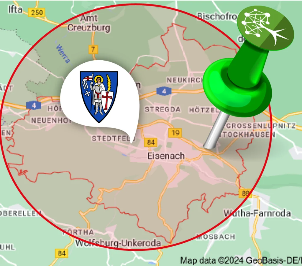 Regionale SEO-Landkarte für Eisenach