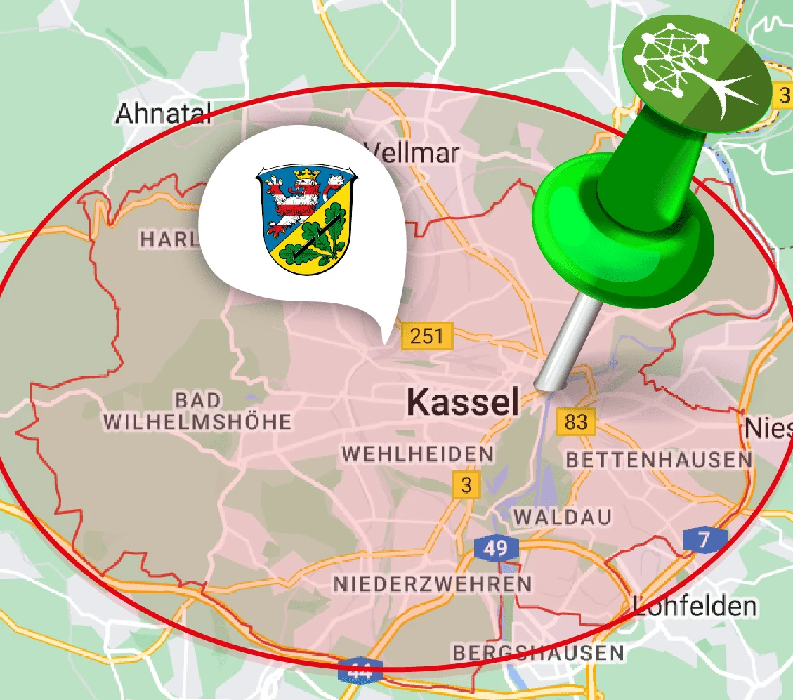 Regionale SEO-Landkarte für Kassel